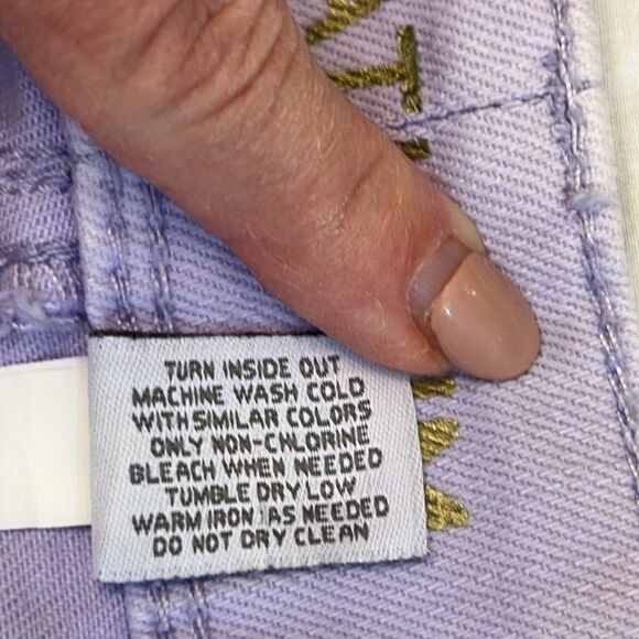 Chico's Jeans Size 0.5 (6) Platinum Stretch Girlfriend Purple Slim Ankle - Picture 14 of 16